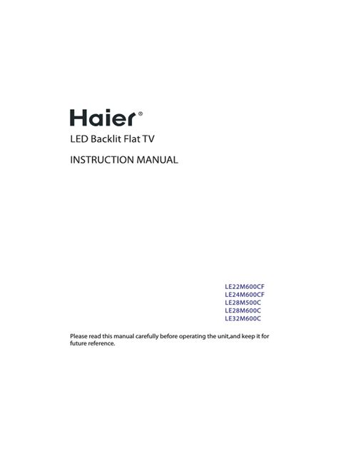 Haier Le32m600c | PDF | Hdmi | Digital Television
