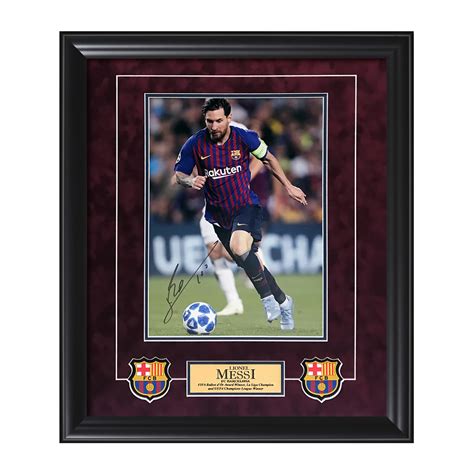 Lionel Messi Framed Signed Photograph Barcelona Authentic Sports Group Touch Of Modern