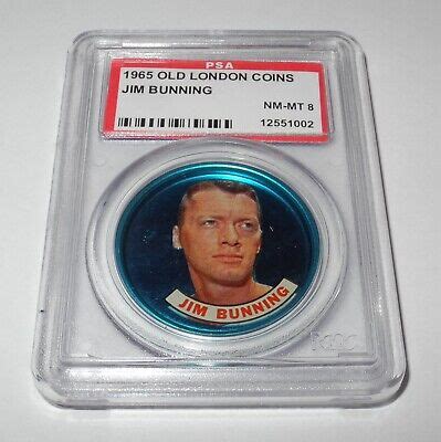 Old London Space Magic Coin Pin Jim Bunning Tigers Topps Psa Nm