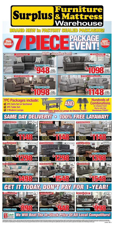 Surplus Furniture & Mattress Warehouse (Winnipeg) Flyer September 15 to 28