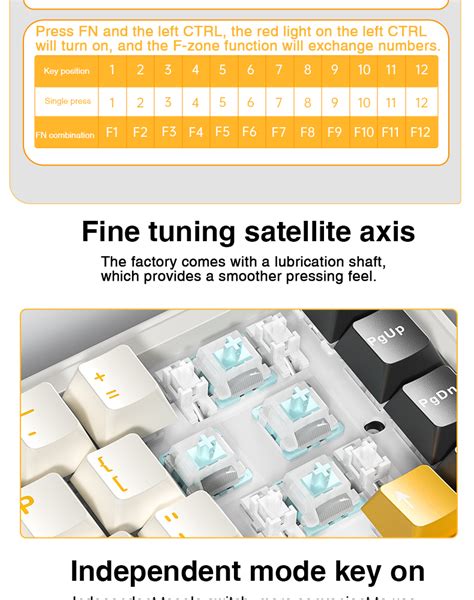 AULA F65 Mechanical Keyboard 67 Keys Tri Mode Hot Swappable RGB Light 62 Layout Support WIN MAC