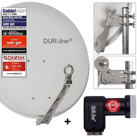 DUR-line DUR-line Select 75/80 G + +Ultra Quattro LNB - LNB Set Sat-Spiegel