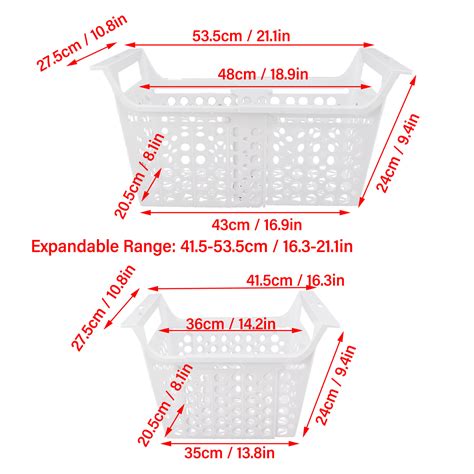 Ganlitong Chest Freezer Basket Deep Freezer Organizer Bin Expandable