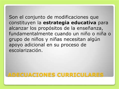 Adecuaciones Curriculares Y Ajustes Razonables PPT