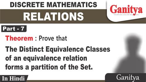 Prove That The Distinct Equivalence Classes Of An Equivalence Relation