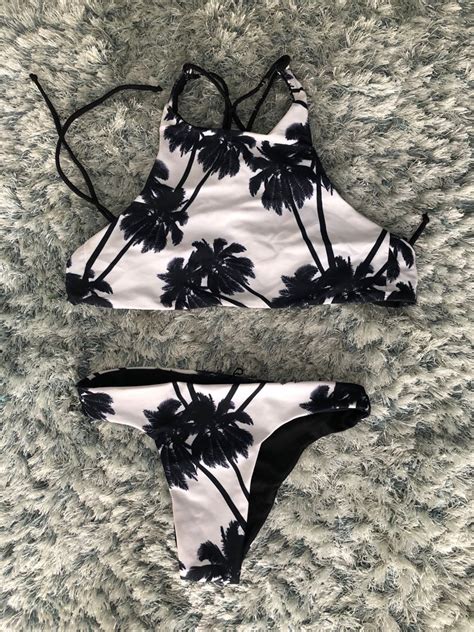Palm Trees Bikini Women S Fashion Swimwear Bikinis Swimsuits On Carousell