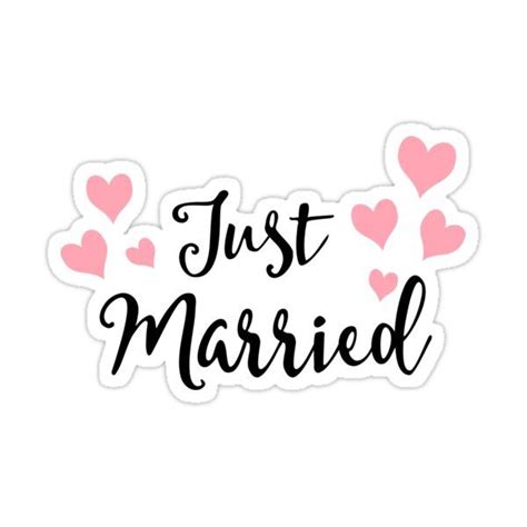 Just Married Sticker For Sale By Phoebesstore Just Married Wedding