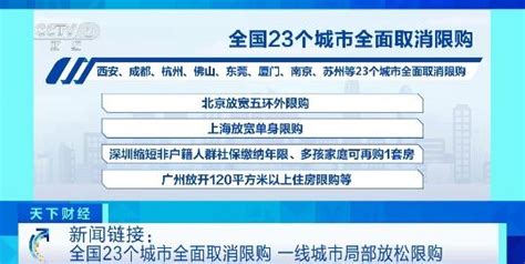 全国23个城市全面取消限购！超50城支持住房“以旧换新”新浪财经新浪网