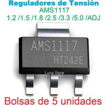 Regulador De Voltaje AMS1117 1 2V 1 5V 1 8V 2 5V 3 3V 5 0V ADJ 1A SMD