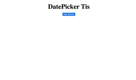 React Date Picker Tis Npm