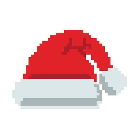 Premium Vector Christmas Hat Pixel Bit Cartoon Clipart Vector