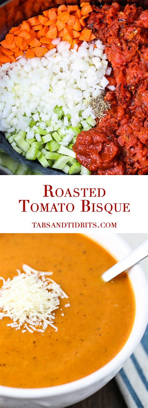 Slow Cooker Roasted Tomato Bisque | Tabs & Tidbits