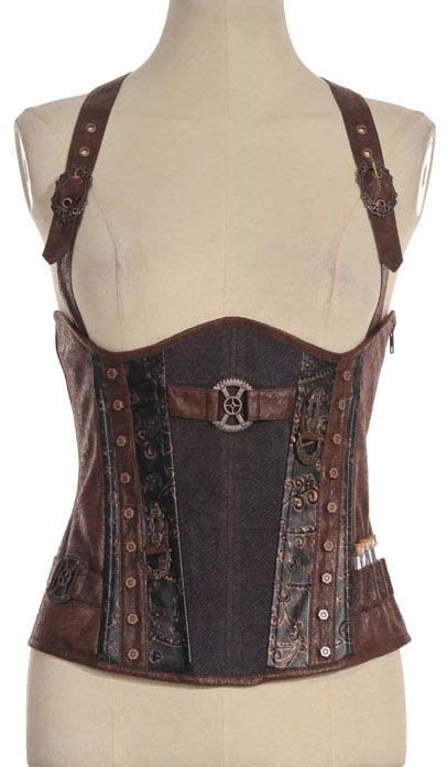 RQ BL Steampunk Corset Underbust Steampunk Harness Vest