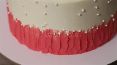 Delicious First Birthday Cake Decorated With Paper Hot Air Balloon And