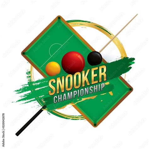 Photo And Art Print Vector Of Snooker Championship Label Logo And Badge