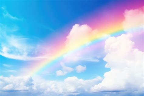 Premium Photo | Rainbow clouds rainbow in the sky