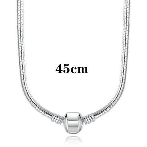 Chaine De Cou Vendue Seule Gy D Cm Longueur Argent Charme Collier