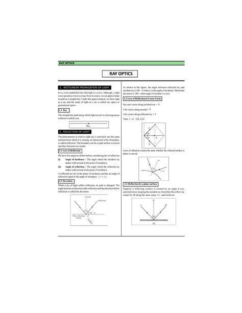 Solution Ray Optics Details Notes Pdf Studypool