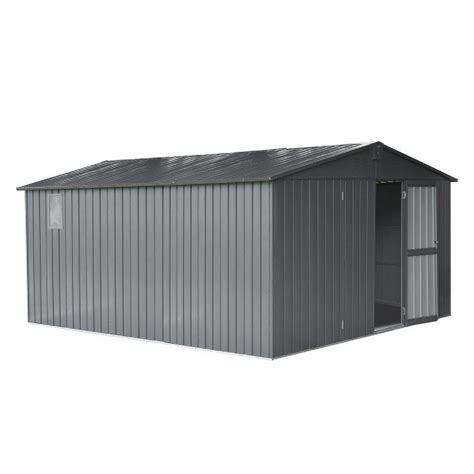 Heavy Duty Storage Shed 11'x12.5', Steel Frame, Outdoor Garden Tool ...