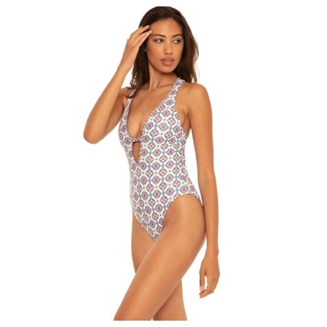 New Skylar Reversible Plunge One Piece Swimsuit Gem