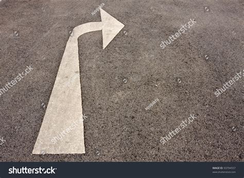 Arrow Signs Road Markings On Street Foto Stok 93794557 Shutterstock