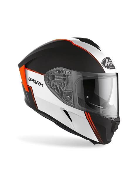 Casco Integral Airoh Spark Flow Naranja Mate