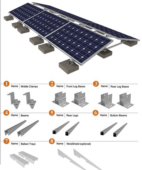 Corigy East West Ballast Flat Roof Solar Mounting System Manufacturer