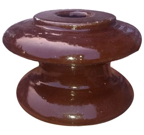 Brown Kv Porcelain Shackle Insulator For Electrical Size Inches