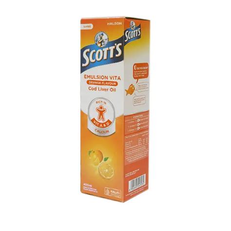 SCOTT S EMULSION VITA ORANGE 400 ML Kegunaan Efek Samping Dosis Dan