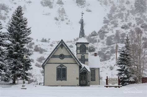 Lake City's baptist church during a winter storm. Lake City Colorado ...