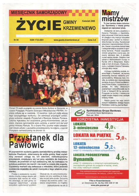 Ycie Gminy Krzemieniewo Nr Kwiecie By Halpress Dtp Issuu