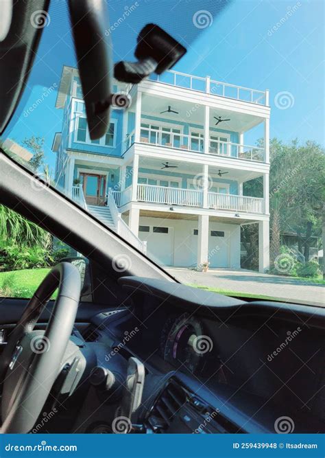 Folly beach South Carolina editorial stock photo. Image of window