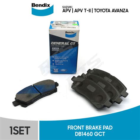 Bendix Front Brake Pad Toyota Avanza 2006 2022 DB1460 GCT Lazada PH