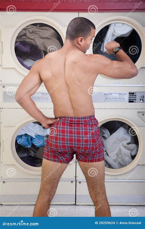 Partially Dressed In The Laundromat Stock Photo Image Of People Naked