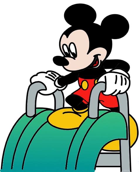 Mickey about ready to go down the slide | Mickey mouse, Mickey, Minnie ...