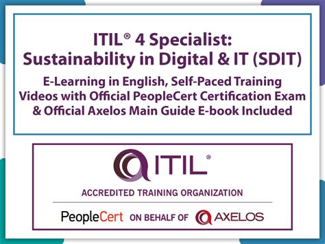 Itil Specialist Sustainability In Digital It Sdit E Learning In