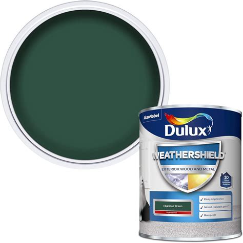 Dulux Weather Shield Exterior High Gloss Paint 750 Ml Highland Green