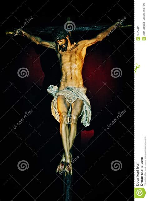 Jesus Christus In Het Heilige Kruis Stock Afbeelding Image Of