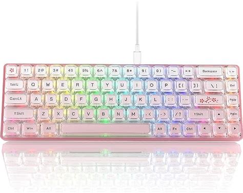 Amazon Womier Keyboard Gaming Pink Wired Creamy Mechanical Keyboard Hot Swappable