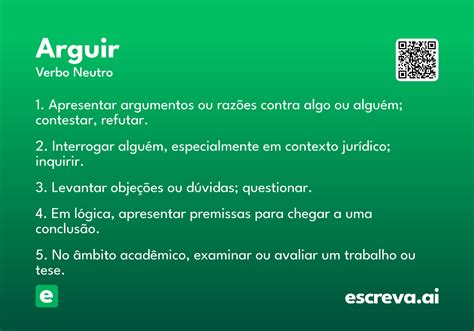 O Que Significa Arguir - Arguir - Significado e Sinônimo - escreva.ai