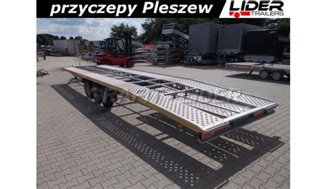 LT 075 przyczepa 850x210 ciężarowa laweta aluminiowa 3 osiowa do 2