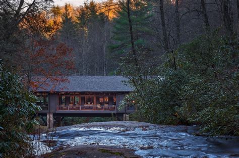 Bridge House Home Across A Stream