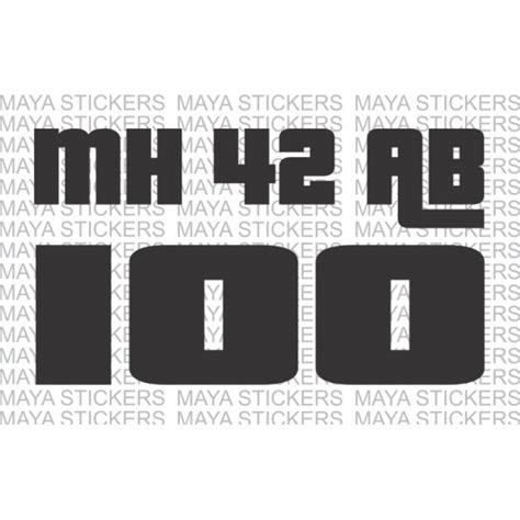 Buy number plate stickers online in India. GTA Font