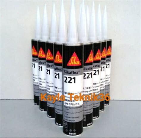 LEM SIKAFLEX 221 SEALANT BOTOL TUBE WHITE GREY BLACK 310 ML LEM