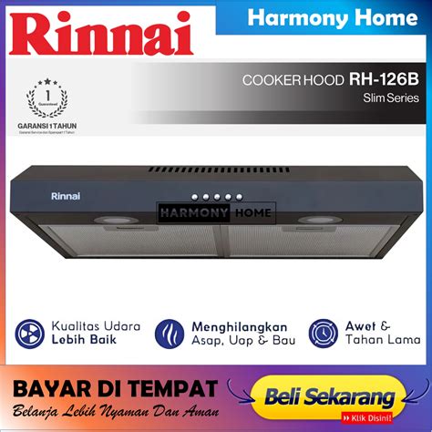 Jual Rinnai Cooker Hood Rinnai Rh B Rh B Slim Series