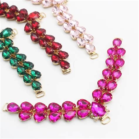 Cm Metal Crystal Bikini Connector Buckle Glass Rhinestone Slipper