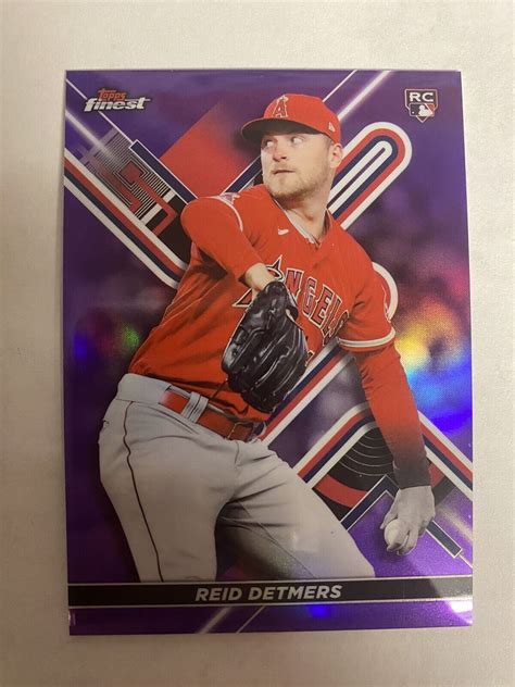 2022 Topps Finest Purple Refractor 26 Reid Detmers 250 RC For