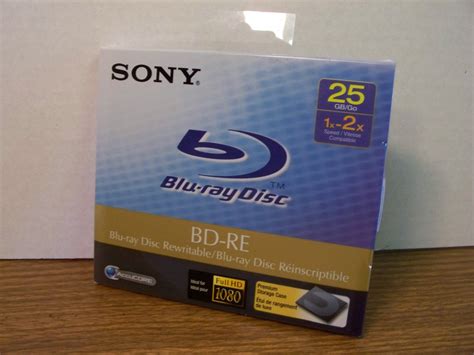 Sony BD RE Blu Ray Rewritable Disc BNE25A 25GB 1 2x Full HD 1080 NEW