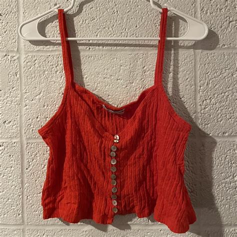 Urban Outfitters Womens Red Vests Tanks Camis Depop