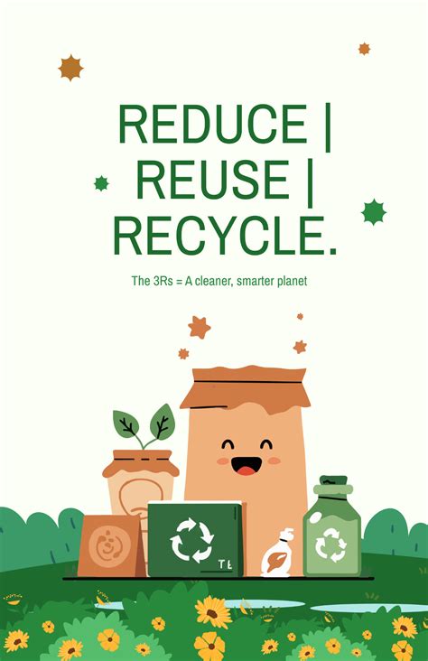 waste recycling poster template  edit